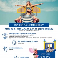 DEN DĚTÍ NA LETIŠTI BENEŠOV – AKCE PRO BYSTŘICKO 2023 společnosti F AIR a Letiště Benešov.